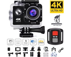 Action Camera - Camera - Actie Camera - Action Camera's - Sportcamera - Waterdicht - 1080p/30fps - Wifi - Full HD - Zwart