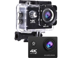 Akamduman Action Camera 4K 16mp - Actie camera - Vlog camera - Fotocamera - Handycam - Onderwatercamera - Sinterklaas