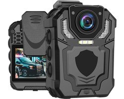 Bodycam - Action Cam - Bewegingsdetectie - 180º Draaibare Lens - Bodycam Politie - Spycam - Full HD - Zwart