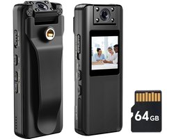 DD Bodycam - Action Cam - Bewegingsdetectie - HD 1080P - 4x2x10cm - Zwart