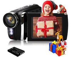 Digitale Videocamcorder FHD 1080P 24MP 270 Graden Draaibare Flip-Screen Videocamera voor Kinderen/Tieners/Studenten/Beginners