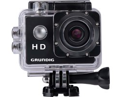 Grundig Action Camera HD720P - Onderwatercamera - Waterdicht tot 30M - 2"LCD Scherm - Incl. Verschillende Accessoires - Bewegingsdetectie - Zwart