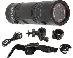 HD 1080P Sportactiecamera 120 Graden Groothoek Waterdicht - Helmvideocamera met Microfoon - Skiën en Fietsen - Compact