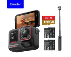 Insta360 Ace pro 2 All in one Bundel- actiesportcamera - met extra SDkaart - 8K Ultra HD - 360° Actiecamera - Met 2 batterijen - met selfie stick