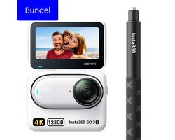 Insta360 GO 3S - 4K Vlog Bundel - 128GB - Inclusief 114cm Selfie Stick