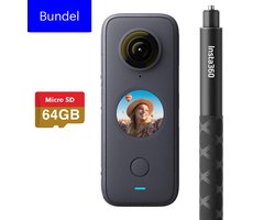 Insta360 One X2 Starter Bundel - met 64GB SD Kaart en Selfie stick - 360° Panorama Actioncam