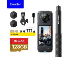 Insta360 X4 - Actioncam - 360 graden-camera - 8K - Motor bundel - Met 128GB SD en invisible selfie stick