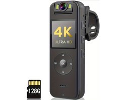 Livano Spy Camera - Bodycam - Politie - Chest Camera - Spy Cam - Verborgen Camera - Spionage Camera - Action Camera - HD + 128GB