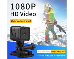 Mini Actiecamera, Fietsen Motorrijden Draagbare camera 1080P Lens Waterdichte camera Cams WiFi HD Minicamera voor thuisbewaker Elektrische fietsen motorfietsen