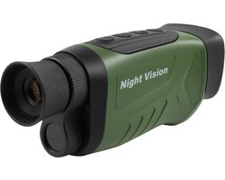 Nachtkijker met infrarood en 2 Inch scherm - Nachtcamera met 6x Optische en 8x Digitale zoom - Geschikt voor dag en nacht - incl. beschermhoes en kaartlezer