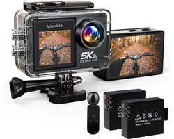 Nexino® 5K Action Camera - 50MP / 60FPS / WiFi / 30M Waterdicht - Actiecamera - Touchscreen - Onderwatercamera - Inclusief Accessoires