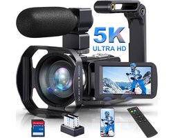 PITIKI® 5K Camcorder - Digitale Camera Toestel - Digitale Fototoestel - Digitale Camera - Camera - Digitale Camera Compact - Handycam - Digitale Camera Toestel - Vlog Camera Voor Beginners - Videocamera - Vlog Camera - Vlog Camera's