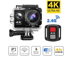 PS - Action Camera - Pocket Camera - Vlog camera - Foto camera - Mini camera - 4K - Waterdicht - Met afstandsbediening - Inclusief verschillende beugels