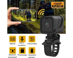 TKMARS Mini Camera - Actiecamera - Draagbare camera 1080P - Lens Waterdichte camera Cams - WiFi HD Minicamera - voor thuisbewaker Elektrische fietsen motorfietsen