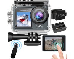 Vynox Action Camera 5K - 50MP / 60FPS / WiFi / 30M Waterdicht - Actiecamera - Touchscreen - Onderwatercamera - Inclusief Accessoires