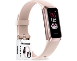 Fairweather Activity Tracker- Amoled Display Series V5 - Stappenteller - Sport - Waterbestendig - Smartwacth - Dames - Geschikt voor iOs & Android - Rose Goud