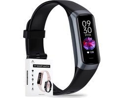 Fairweather Activity Tracker- Amoled Display Series V5 - Stappenteller - Sport - Waterbestendig - Smartwacth - Heren & Dames - Geschikt voor iOs & Android - Zwart