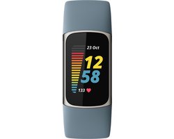 Fitbit Charge 5 - Activity Tracker - horloge met stappenteller - Staalblauw