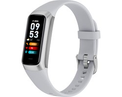 Kiraal Charge Fit - Stappenteller - Activity Tracker - Temperatuurmeter - Bloeddrukmeter - Hartslagmeter - Smartwatch - Horloge - Heren - Dames - Nederlandse Handleiding - Grijs