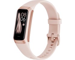 Kiraal Charge Fit - Stappenteller - Activity Tracker - Temperatuurmeter - Bloeddrukmeter - Hartslagmeter - Smartwatch - Horloge - Heren - Dames - Nederlandse Handleiding - Rose