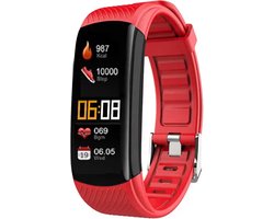 Royal supplies GM20- Stappenteller - Activity Tracker - Fitness tracker - 2024 model- Smartwatch - Screenprotector- Rood