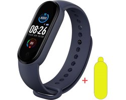 Royal supplies M5- Stappenteller - Activity Tracker - Fitness tracker- Smartwatch - Screenprotector- Blauw