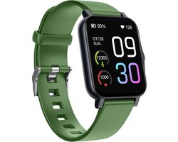 Teymour Activity tracker GTS2 met stappenteller en hartslagmeter- Smartwatch Voor Dames en Heren - Stappenteller en Bloeddruk meter- Sporthorloge – Groen