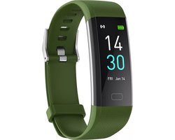 Teymour Activity Tracker HR S5 met Stappenteller en Hartslagmeter - Sporthorloge - Smartwatch voor Dames, Heren en Kinderen - Fitness Tracker - Bloeddrukmeter - Groen