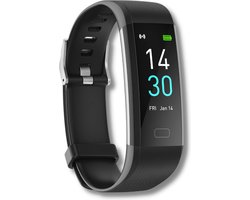 Teymour Activity Tracker HR S5 met Stappenteller en Hartslagmeter - Sporthorloge - Smartwatch voor Dames, Heren en Kinderen - Fitness Tracker - Bloeddrukmeter - Zwart