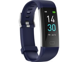 Teymour Activity Tracker HR S5 met Stappenteller en Hartslagmeter - Sporthorloge - Smartwatch voor Dames, Heren en Kinderen - Fitness Tracker - Sporthorloge - Blauw