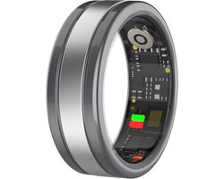 WizBay Premium Select® Aluminium Bi-Color Zwart Zilver Smart Ring - Slimme ring - Health Ring - Hypoallergeen - Hartslag & Slaap Monitor - IP68 Waterdicht - Bloeddruk & O2 Meting - Gesture Functie - Multiple Sport Modi - Bi-Color Zwart Zilver #10