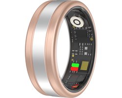 WizBay Premium Select® Aluminium Rosé Goud Bi-Color Smart Ring – Dames Heren – Oplaad Case - Hypoallergeen - Hartslag & Slaap Monitor - IP68 Waterdicht - O2 Meting - Gesture Functie - Multiple Sport Modi - Bi-Color Goud Zilver #8