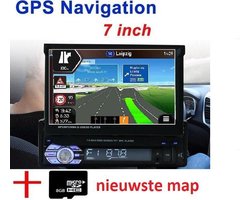 1 Din radio AUTOMATISCH Klapscherm INCL NAVIGATIE SYSTEEM ( NU MET GRATIS ACHTERUITRIJ CAMERA) - ISO Stekker