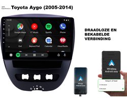 2024 Android 13.0 Radio Display voor Toyota Aygo (2005-2014) - Met Apple CarPlay, Android Auto, DAB+ Navigatie & Radio!