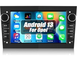 [2+32G] Android 13 Autoradio voor Opel Corsa d/Astra h/Zafira b/Meriva/Vivaro 7 Inch Touch Screen met WiFi/GPS/Bluetooth/USB/FM/MirrorLink-Zwart