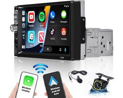 7 Inch 1 Din Autoradio Bluetooth met Wireless Carplay en Android Auto