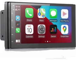 7 inch Android | 4 GB & 64 GB | Carplay & Android Auto | Universeel 2din autoradio | Dubbeldin radio scherm | Met iso stekker | Universele 2 din 7'' scherm | Bluetooth, Wifi, dubbel din 7 inch | 10 x 18 cm|