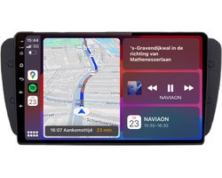 9-inch Android 14.0 Autoradio met Bluetooth 5.4, Draadloze CarPlay & Android Auto, Inclusief Achteruitrijcamera – Geschikt voor Seat Ibiza (2009-2013) - Autoradio - Android Radio - Carkit - Navigatie