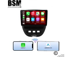 Android navigatie multimedia 9 inch draadloos Carplay en Android Citroen C1| Toyota Aygo| Peugeot 107|