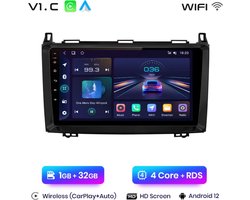 Apple Carplay / Android Auto, radio geschikt voor Mercedes Benz W169 W245 B200 W906 Sprinter W639 Vito