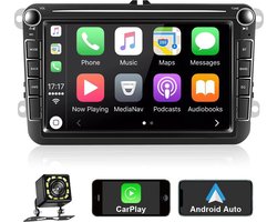 Apple Carplay - Android auto - Rns510 geschikt voor Volkswagen - Autoradio met bluetooth - 2gb+64gb - HD Achteruitrijcamera