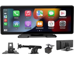 Astravon Carplay - Navigatiesysteem Auto - Carplay Scherm - Apple Carplay - Android Carplay - Touchscreen - Inclusief Achteruitrijcamera - Universeel - 10.26 Inch - Zwart