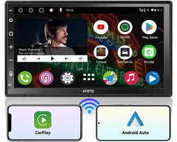 ATOTO A6PF - 7 Inch Double DIN Android Car Stereo - Wireless CarPlay & Android Auto