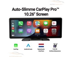 Auto Carplay Scherm - Touchscreen - Navigatiesysteem Auto - Voor Apple & Android - Universeel - Carplay Draadloos - Multimedia Autoradio - 10 Inch - PRO VERSIE