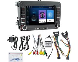 Autoradio - 2din - Apple Carplay - Android Auto - Voor Volkswagen Golf 5 6 Polo Passat B6 B7 Cc Skoda Jetta Universele Muiltmedia - Wifi Gps Navigatie - Achteruit Rij Camera