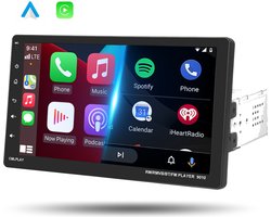 Boscer® 1Din Autoradio - Apple Carplay & Android Auto - 9' HD verstelbaar scherm - USB, Aux, Bluetooth - Achteruitrijcamera