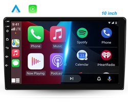 Boscer® Autoradio 2Din Universeel - Android 10 - Apple Carplay & Android Auto - 10.1 Inch HD Touchscreen - GPS Navigatiesysteem - 2+32GB - Externe Microfoon & Achteruitrijcamera