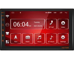 Boscer® Autoradio 2Din Universeel - Android 11 - Navigatiesysteem - 7' HD scherm - Achteruitrijcamera