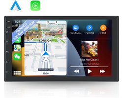 Boscer® Autoradio 2Din Universeel - Android 13 - Apple Carplay & Android Auto (Draadloos) - 8-Core 2+64GB - 7 Inch HD Touchscreen - GPS Navigatiesysteem - Achteruitrijcamera