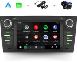 Boscer® Autoradio - Geschikt voor BMW 3-Serie E90 2005-2013 - Apple Carplay & Android Auto (Draadloos) - Android 13 - 2+32GB - 7 Inch HD Touchscreen - Navigatiesysteem - AHD Achteruitrijcamera & Microfoon